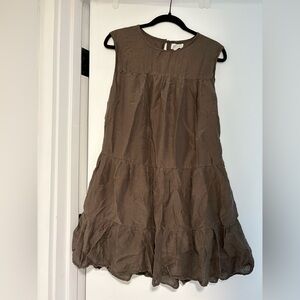 Velvet Dark Green Sleeveless Mini Dress